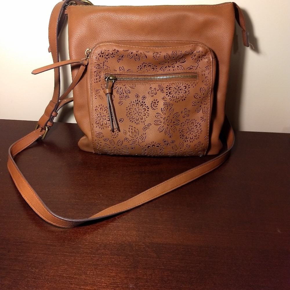 Sonoma Brown Crossbody Purse-- Like New